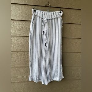 Lilka By Anthropologie wide leg cropped striped pants, S, Women’s